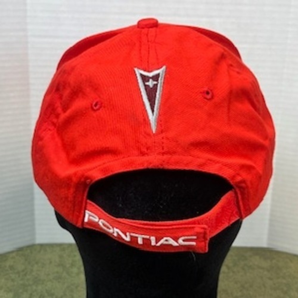Red Pontiac Racing Embroidered Baseball Cap Hat Adjustable - Picture 3 of 7